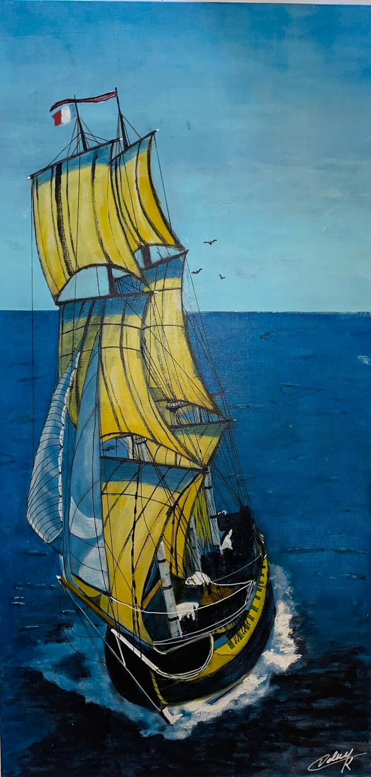 Voilier jaune
