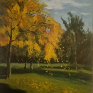 Arbre jaune en automne