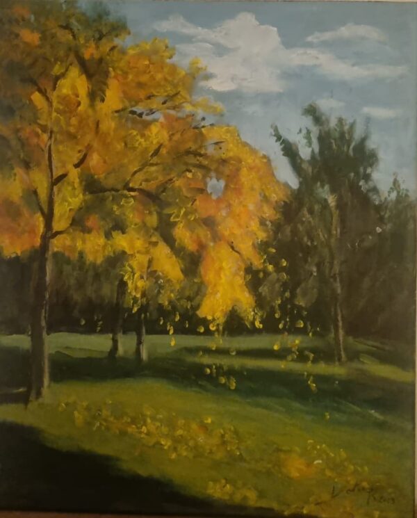 Arbre jaune en automne