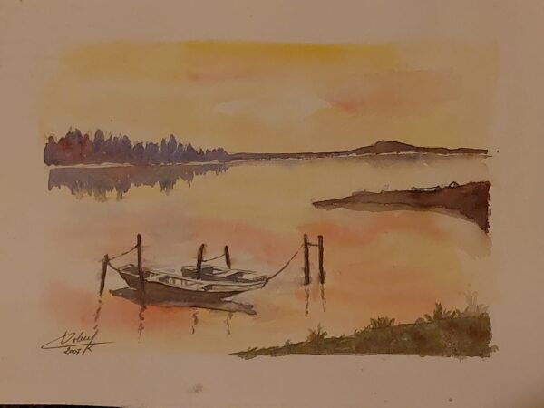 Coucher de soleil - Lac