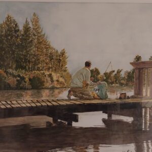 Pêcheurs père et fils