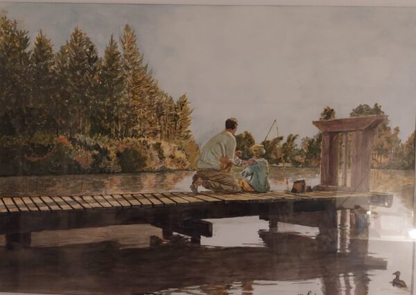 Pêcheurs père et fils