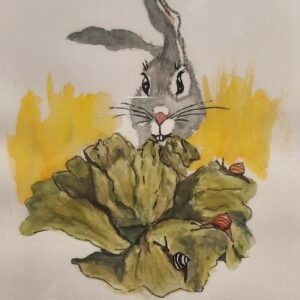 Le lapin et sa salade