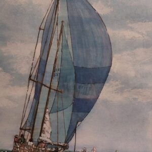 Voilier bleu mer